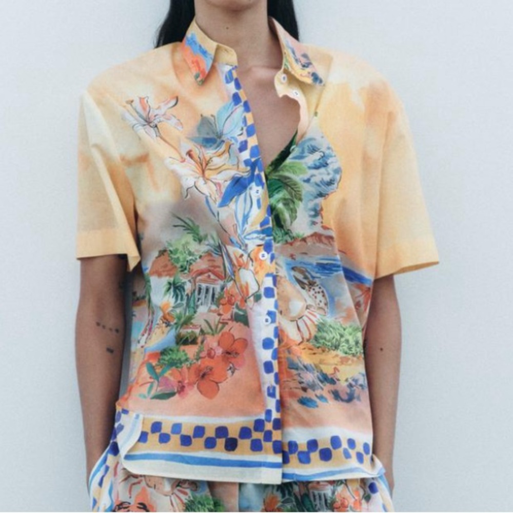 Printed Shirt ZW collection Zara